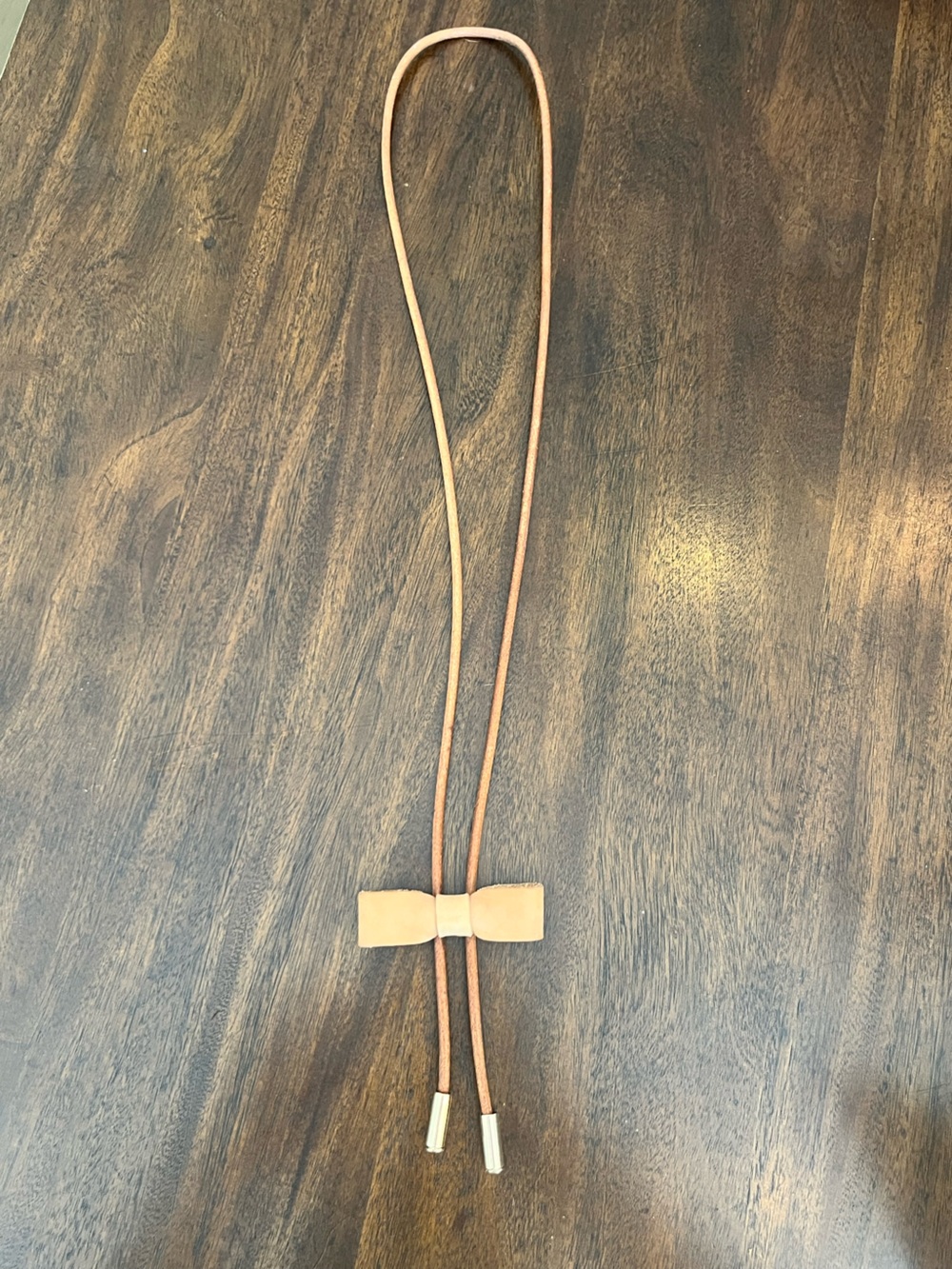 Leather Bow Bolero Light Tan and Brown